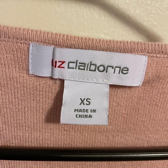 LIZ CLAIBORNE Color Block Long Line Cardigan Sweater - Picture 2 of 5